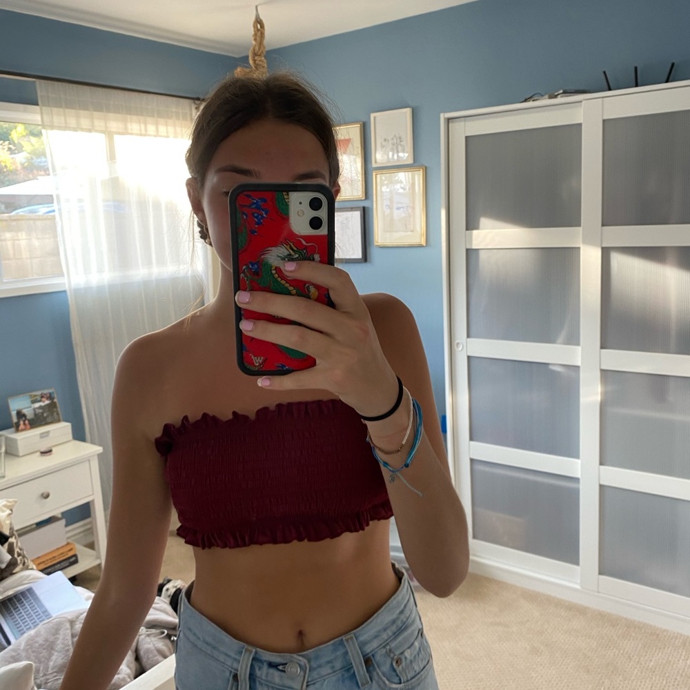 Red zaful bikini top